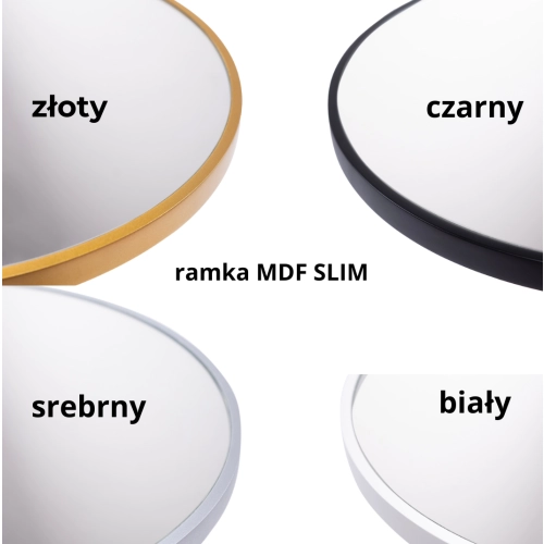 Lustro w ramie czarnej MDF SLIM - ŁEZKA - kolor ramy do wyboru